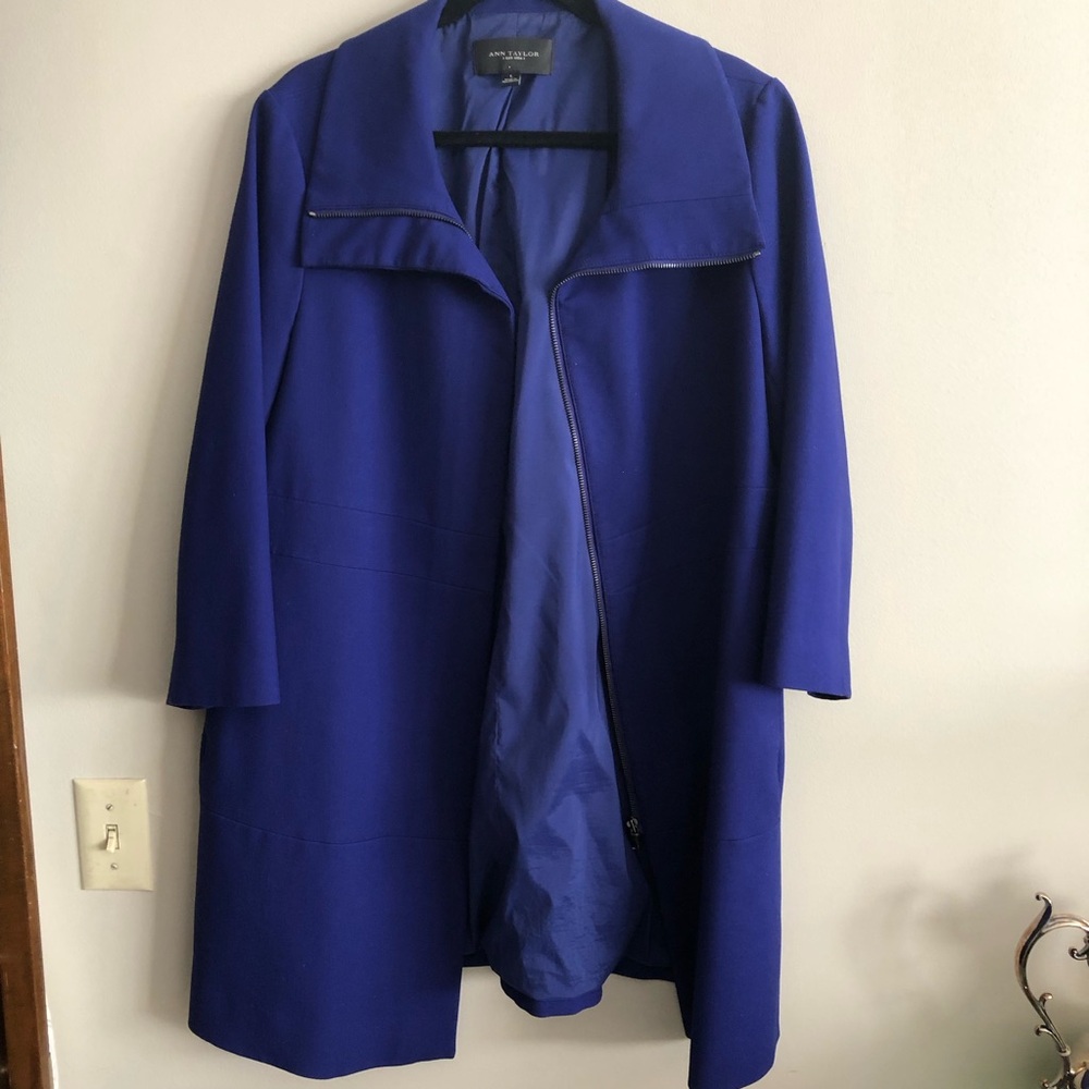 Ann Taylor womens cobalt blue jacket